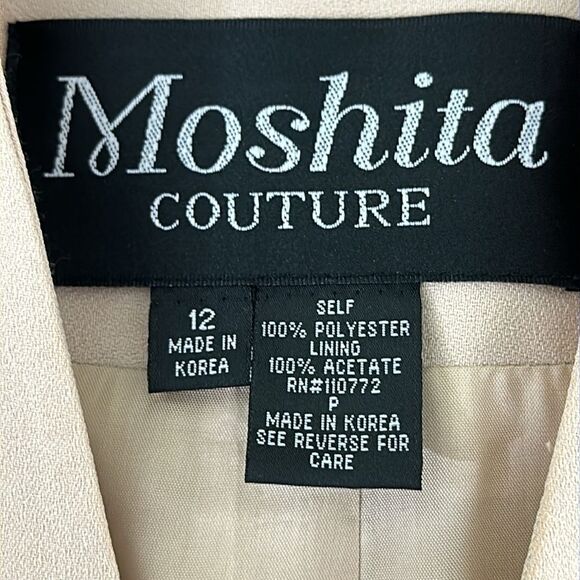 Stunning Moshita Beige Blazer Size 12 Beautiful Jacket Long Line NWOT - Picture 10 of 11